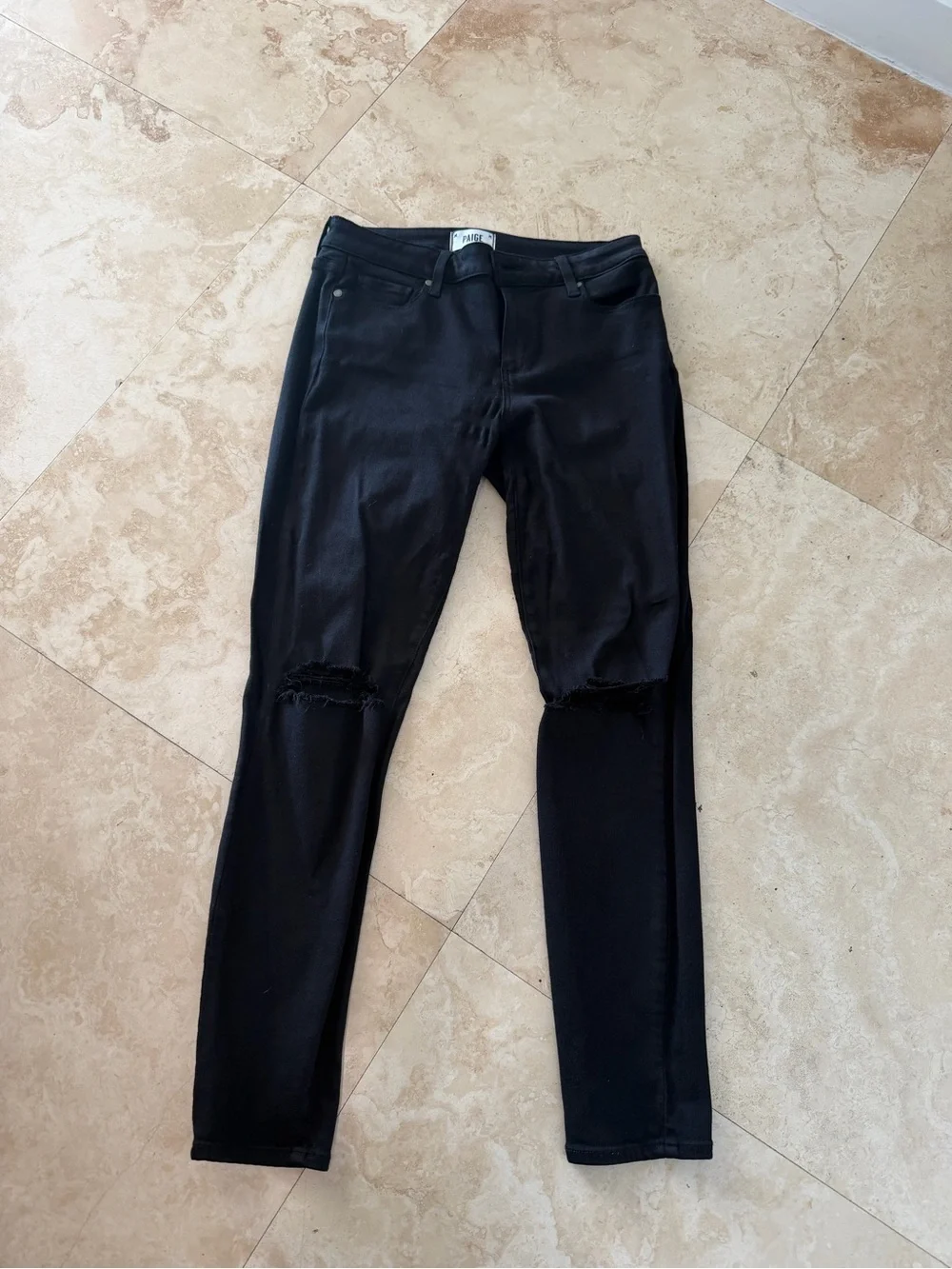 PAIGE Verdugo Ankle Ultra-Skinny Jeans, in Black Dahlia